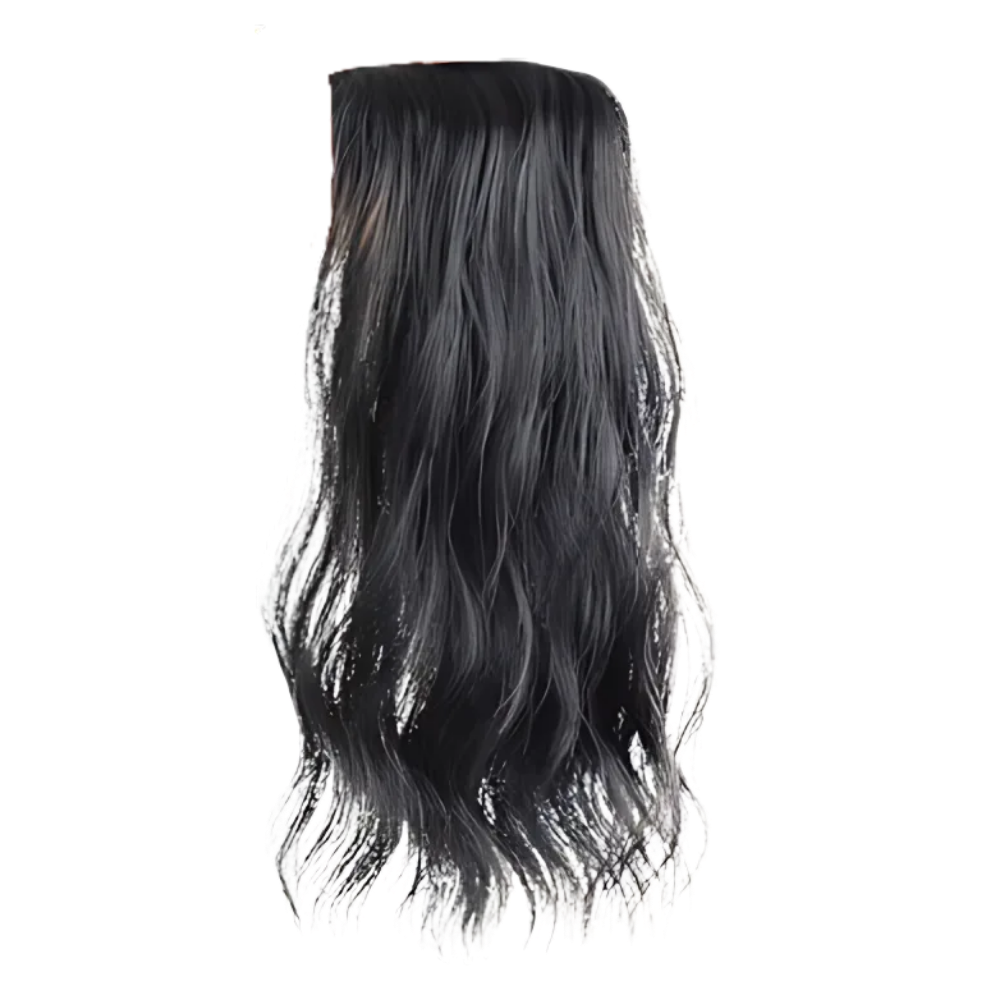 Extension de cheveux naturelle à clips -Noir - Ozerty