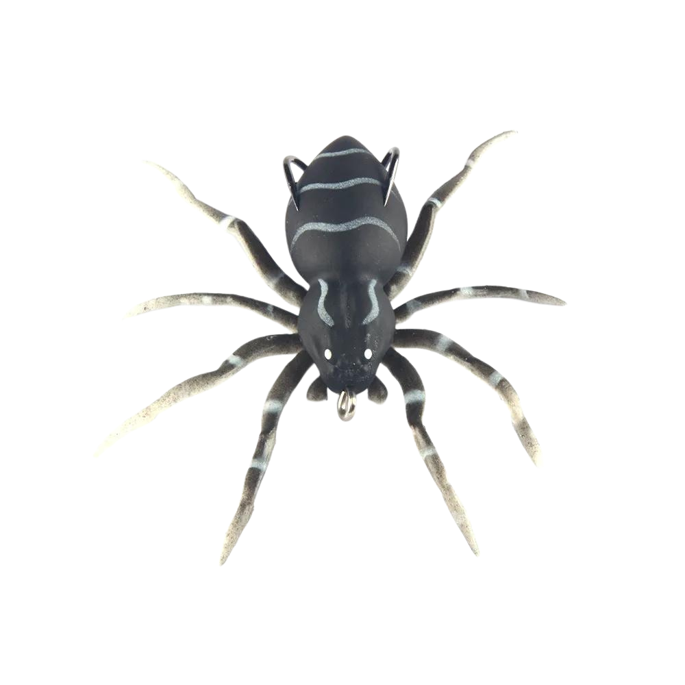 Appât de pêche en forme d'araignée à mouvements naturels
 -Noir - Ozerty