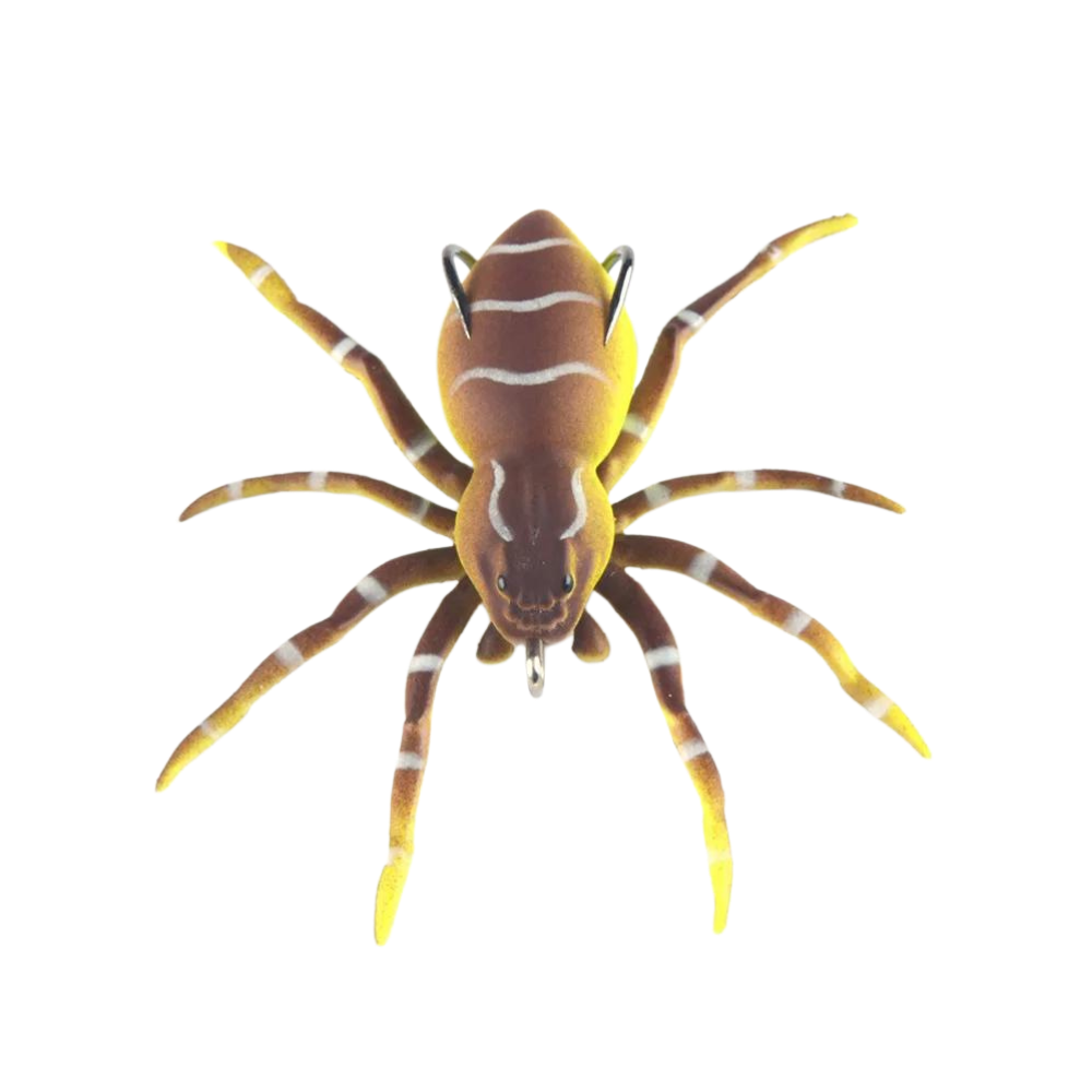 Appât de pêche en forme d'araignée à mouvements naturels
 -Marron - Ozerty
