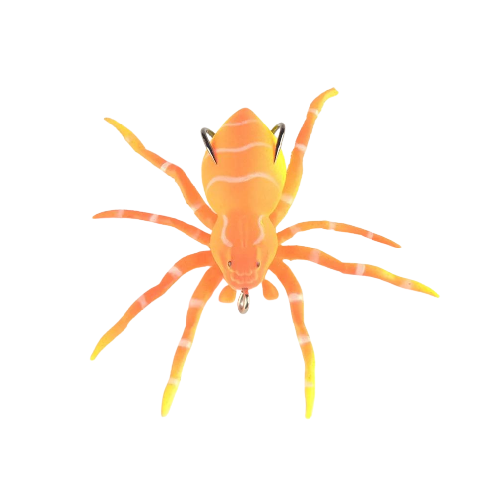 Appât de pêche en forme d'araignée à mouvements naturels
 -Orange - Ozerty