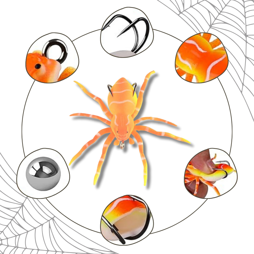 Appât de pêche en forme d'araignée à mouvements naturels
 - Ozerty