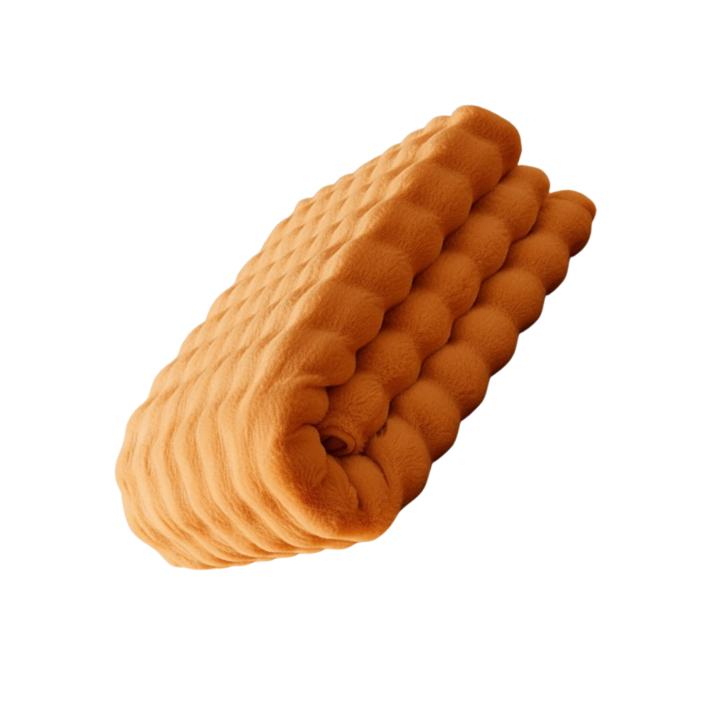 Housse antidérapante pour canapé en peluche douce -Orange - Ozerty