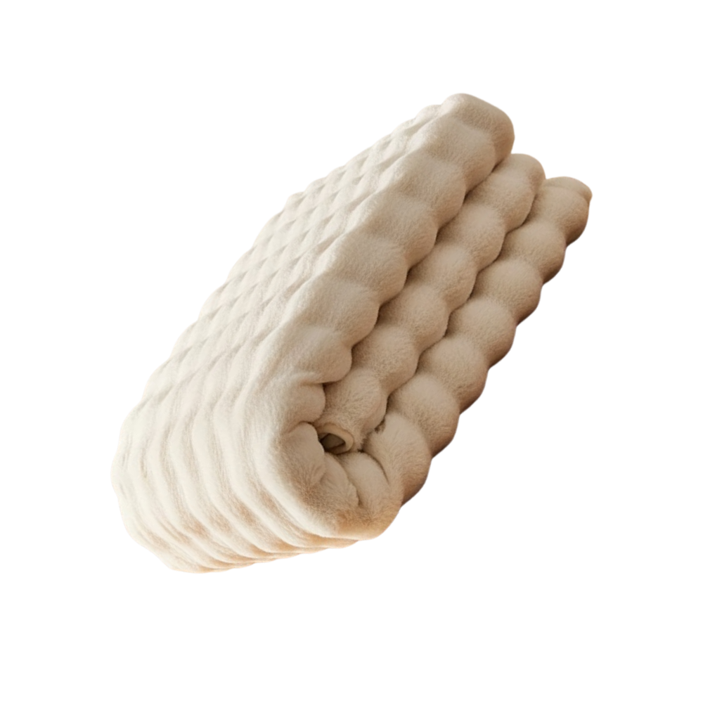 Housse antidérapante pour canapé en peluche douce -Blanc cassé - Ozerty