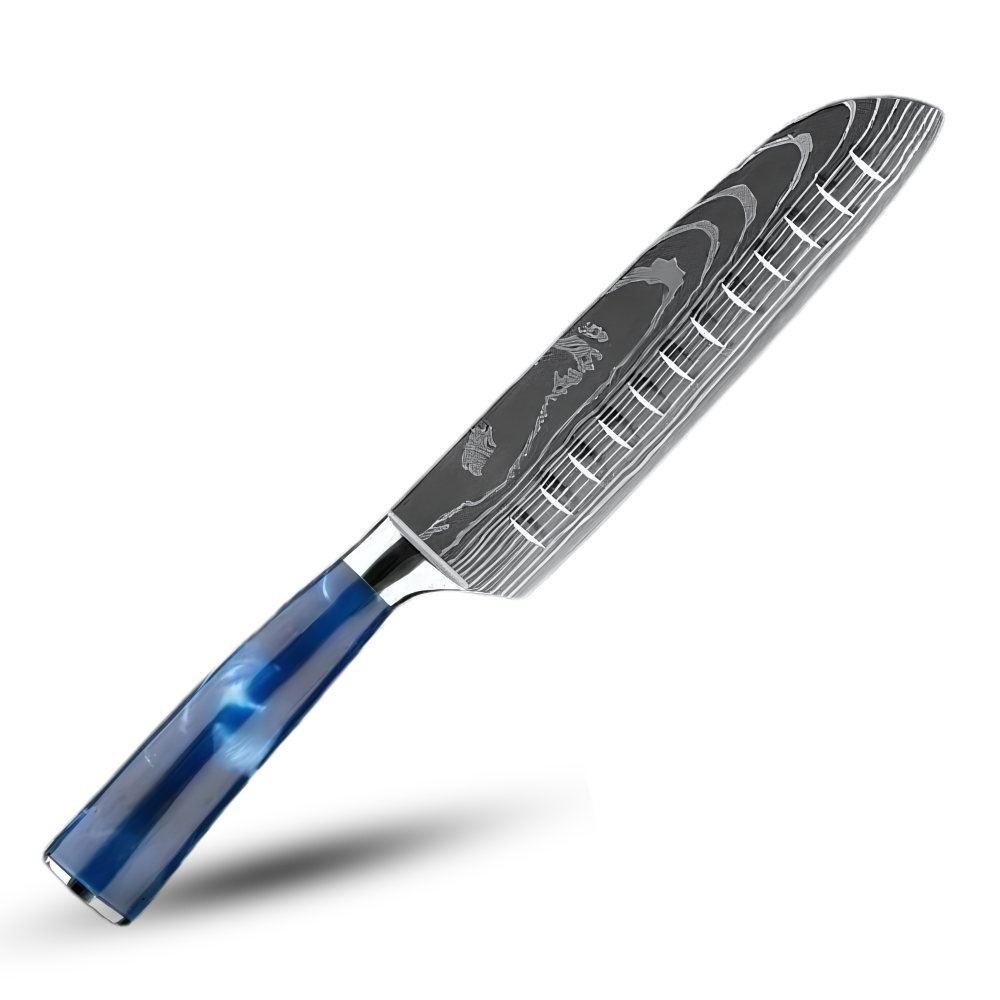 Couteaux japonais bleu océan
-Couteau Santoku 17 cm - Ozerty