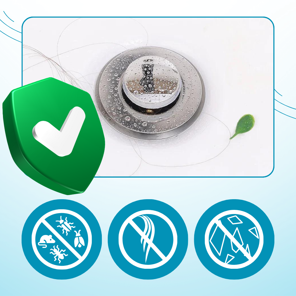 Bouchon d'évier escamotable contre les odeurs  - Ozerty