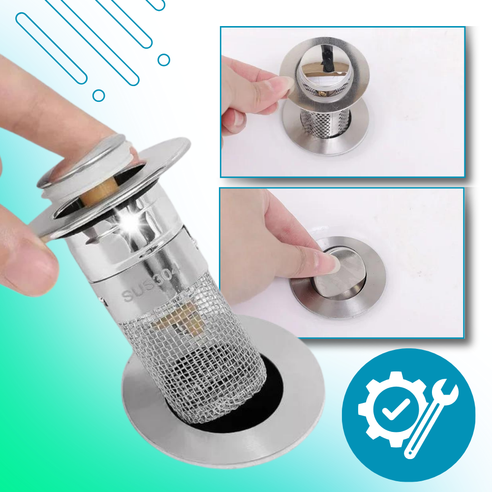 Bouchon d'évier escamotable contre les odeurs  - Ozerty