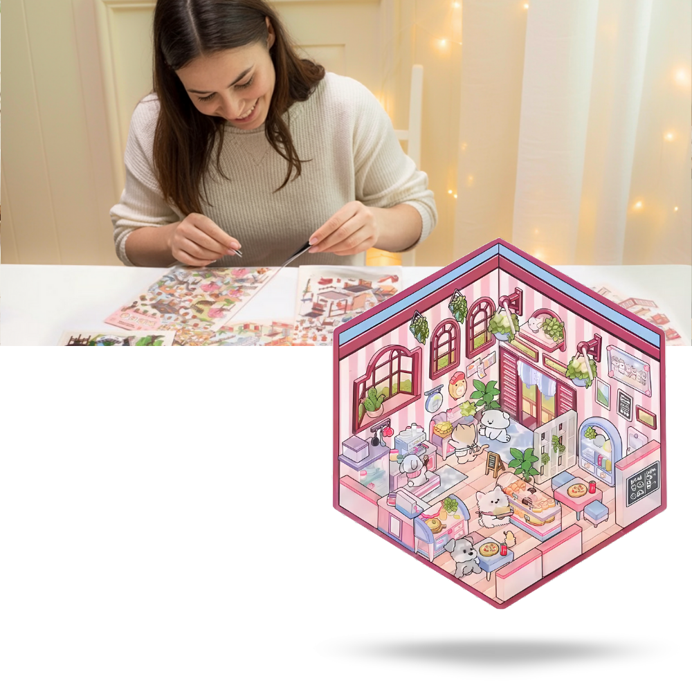 Autocollants Pastels de Mises en Scènes - Ozerty