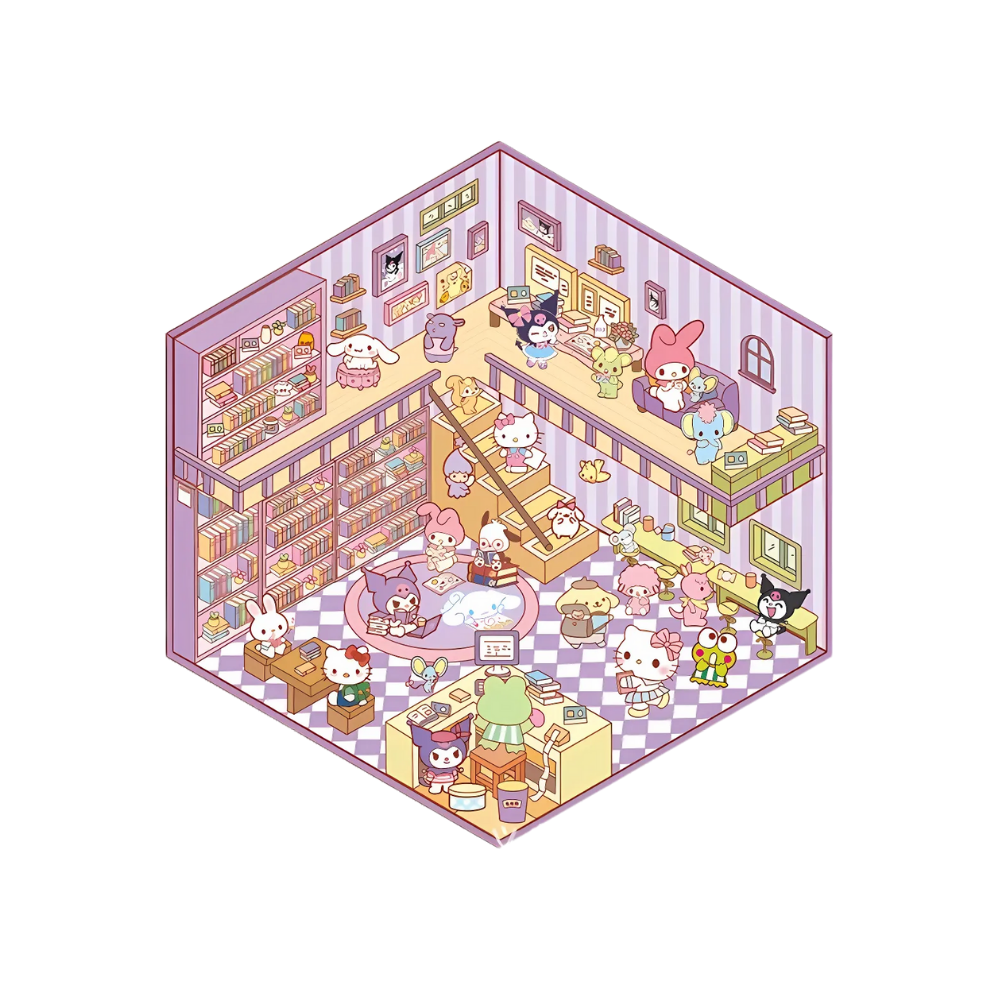 Autocollants Pastels de Mises en Scènes -Maison violette - Ozerty