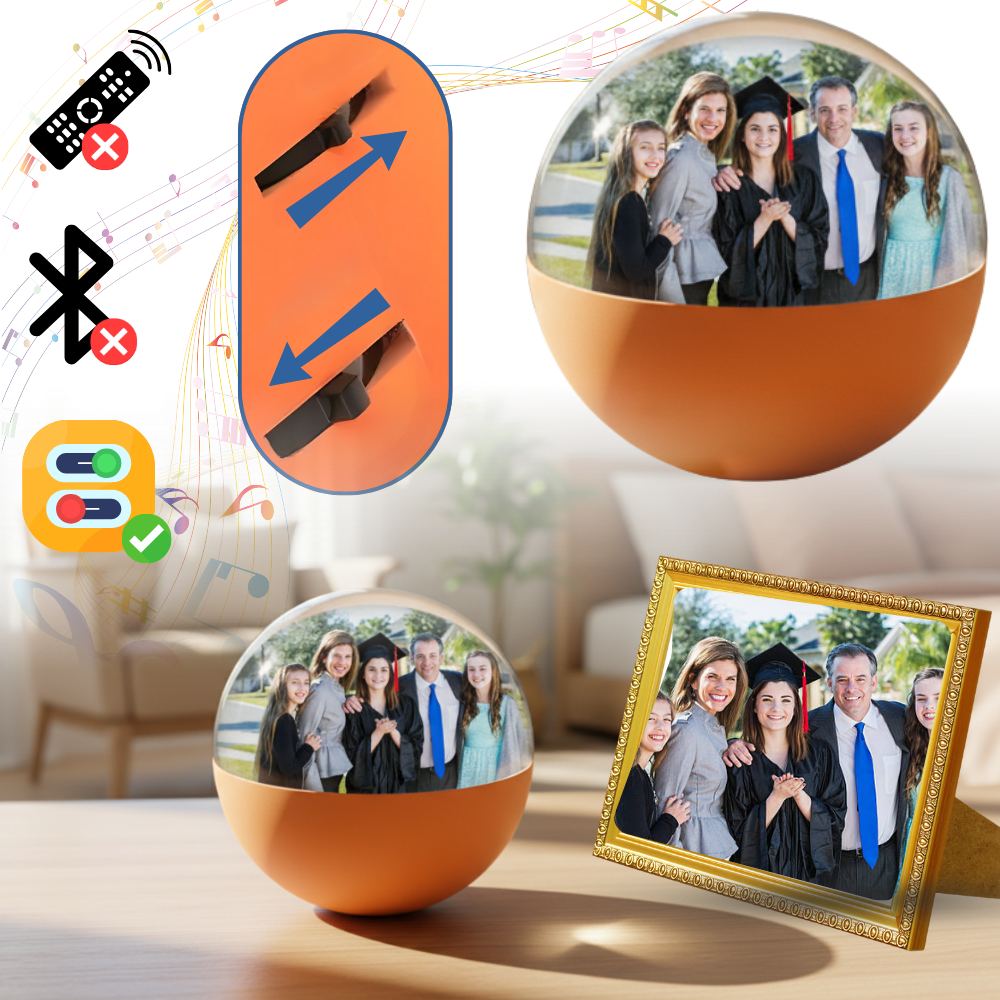 Boule de Noël avec souvenirs photo et vidéo personnalisés - Ozerty