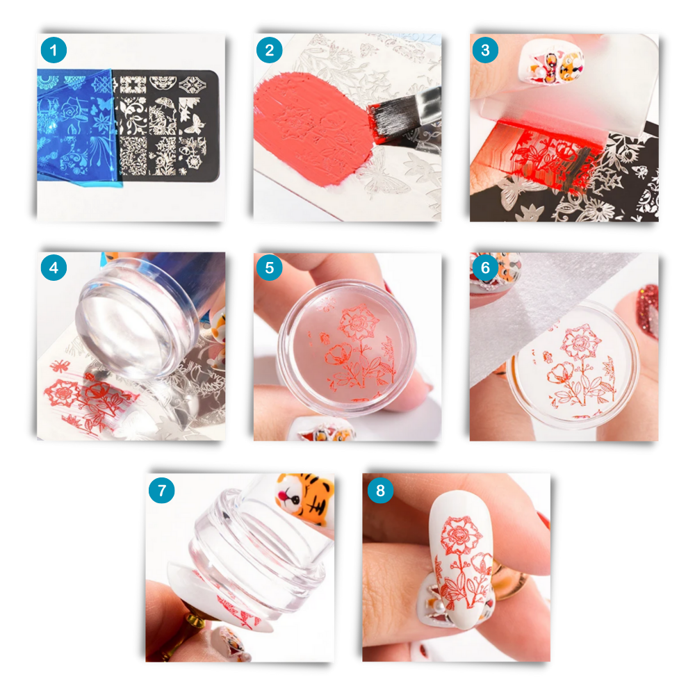 Outil de nail art transparent symétrie parfaite
 - Ozerty