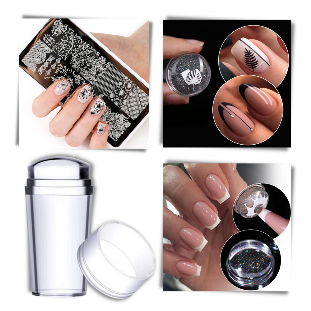 Outil de nail art transparent symétrie parfaite
 - Ozerty