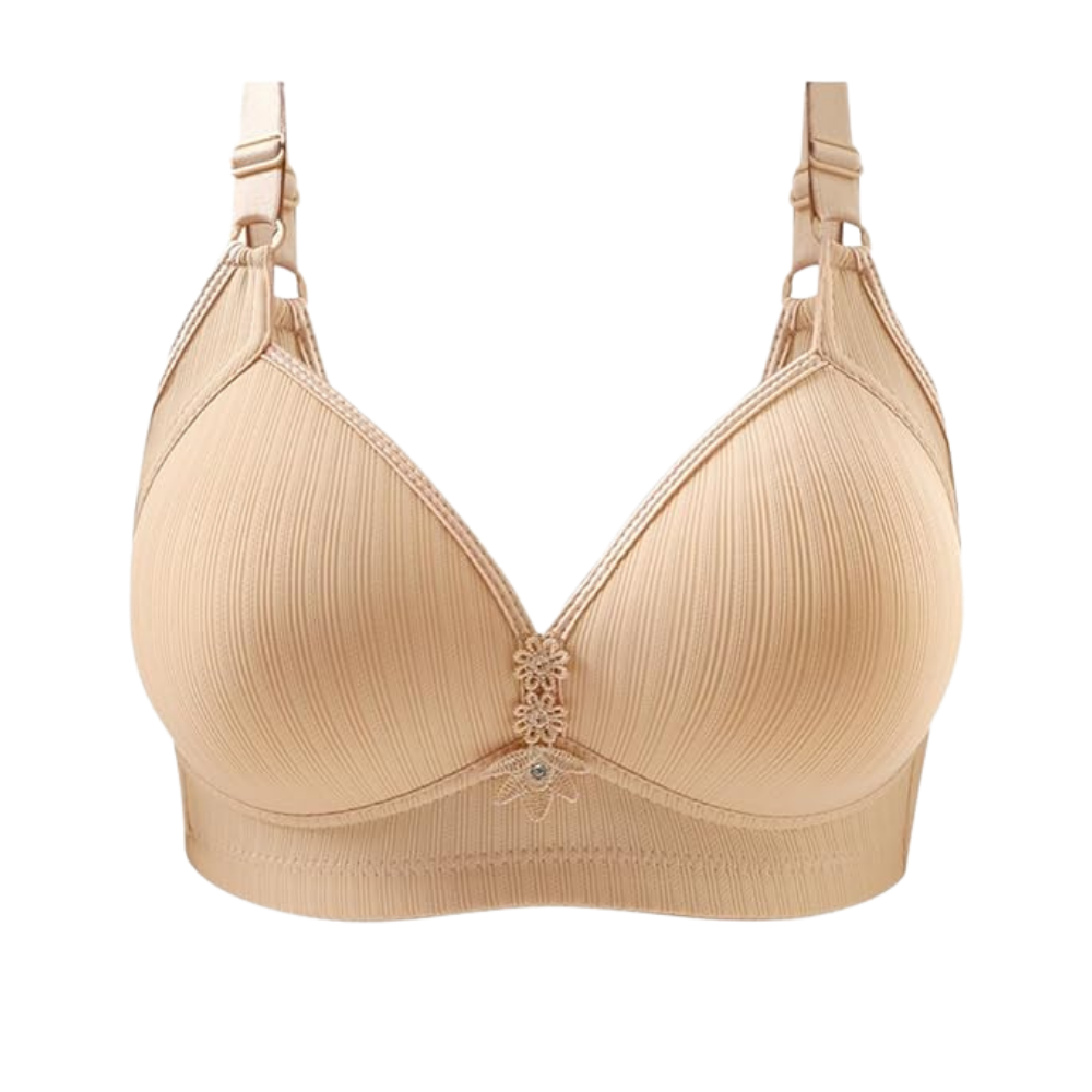 Soutien-gorge push-up sans fil grande taille 
 -Beige/SBeige/MBeige/LBeige/XLBeige/XXLBeige/3XLBeige/4XLBeige/5XL - Ozerty