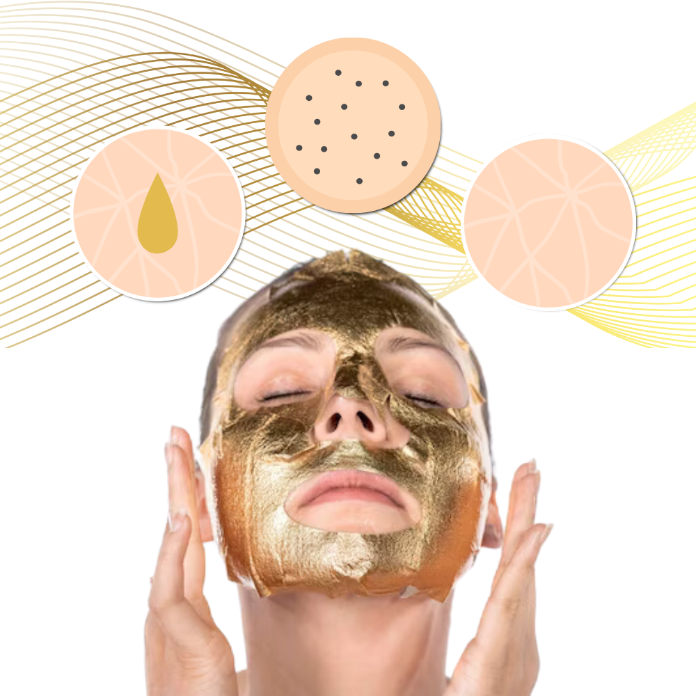 Masque doré peel-off pour le nettoyage des pores
 - Ozerty