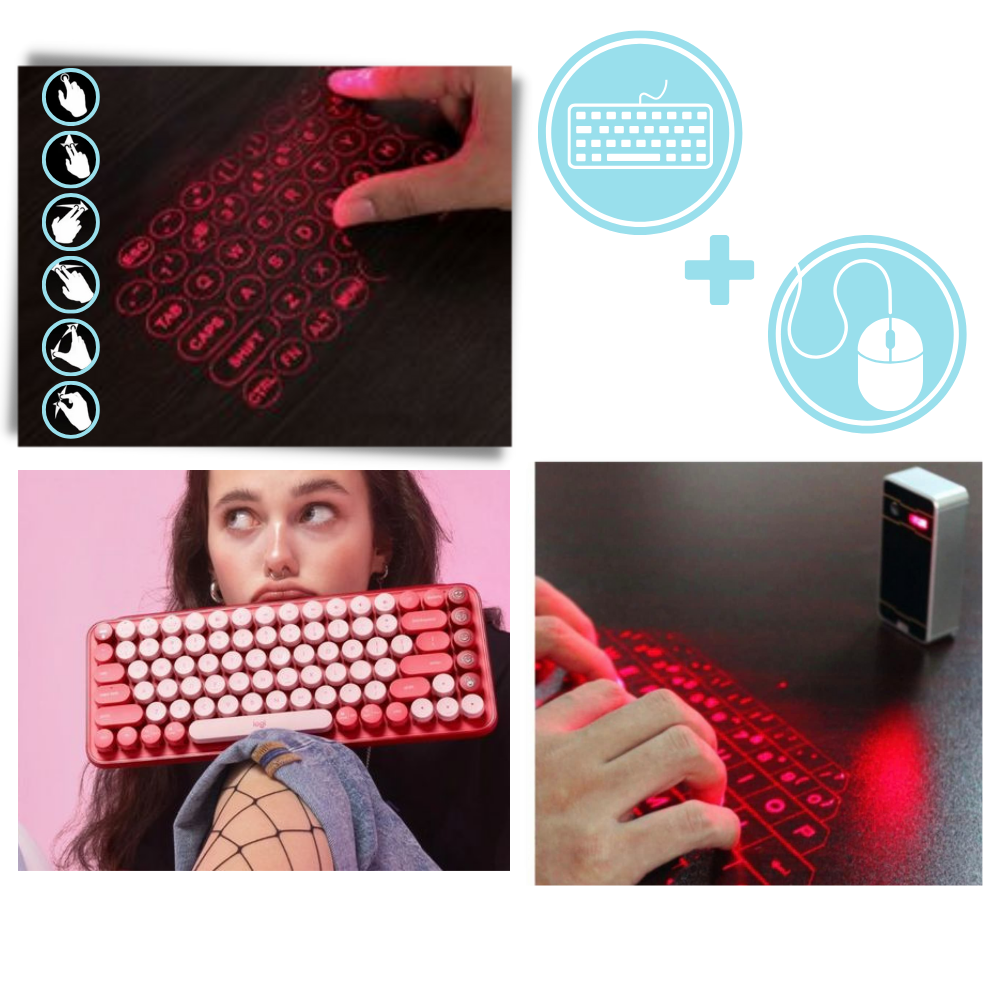 Clavier virtuel laser portable
 - Ozerty