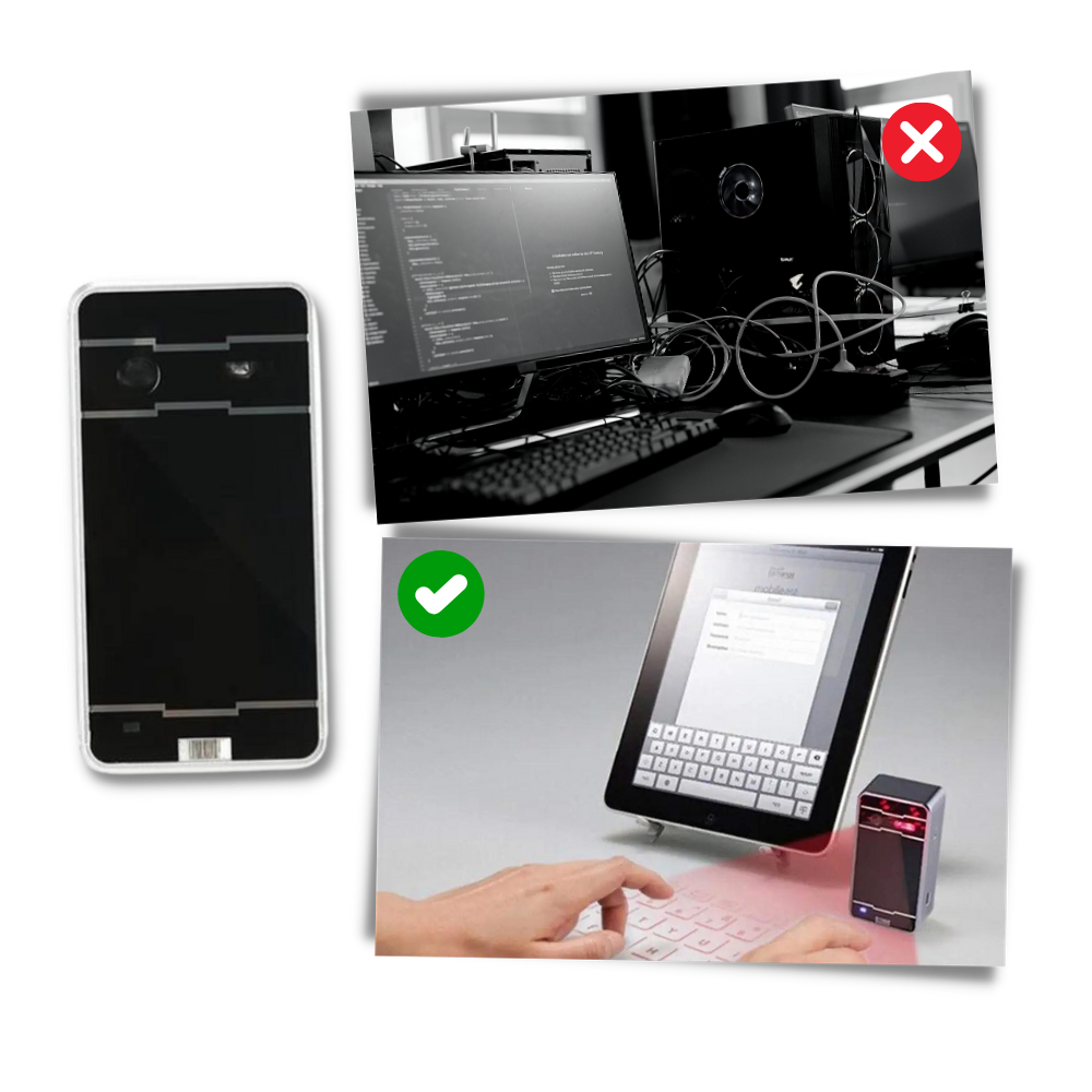 Clavier virtuel laser portable
 - Ozerty