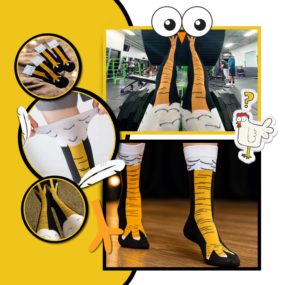 Chaussettes Motif Pattes de Poulet - Ozerty