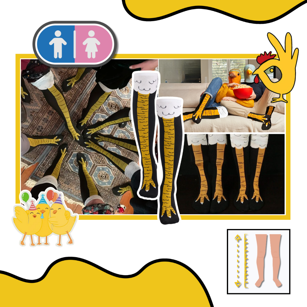 Chaussettes Motif Pattes de Poulet - Ozerty
