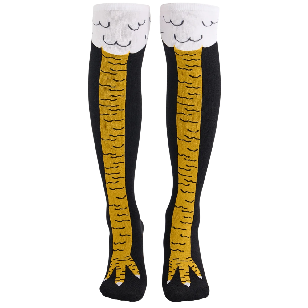 Chaussettes Motif Pattes de Poulet -Longues - Ozerty