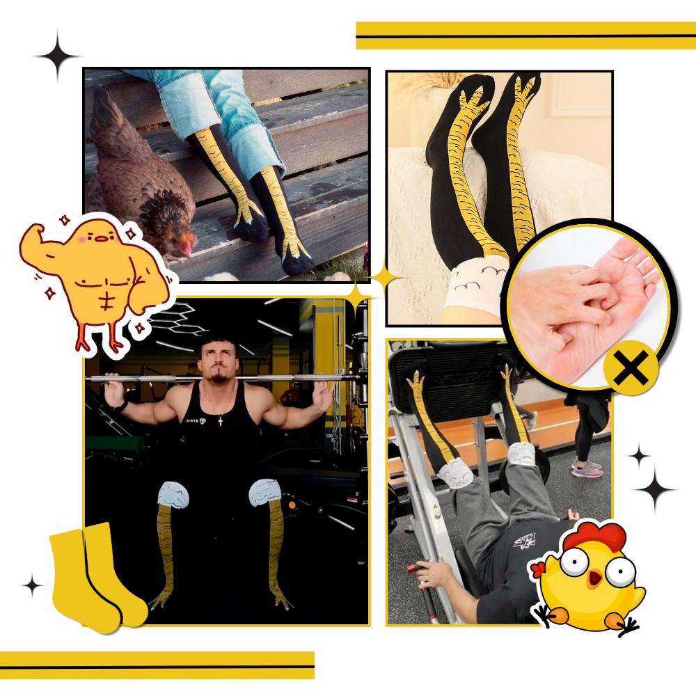 Chaussettes Motif Pattes de Poulet - Ozerty