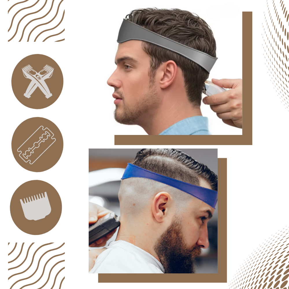 1x Bande Élastique Incurvée Coupe Cheveux Dégradé - Ozerty