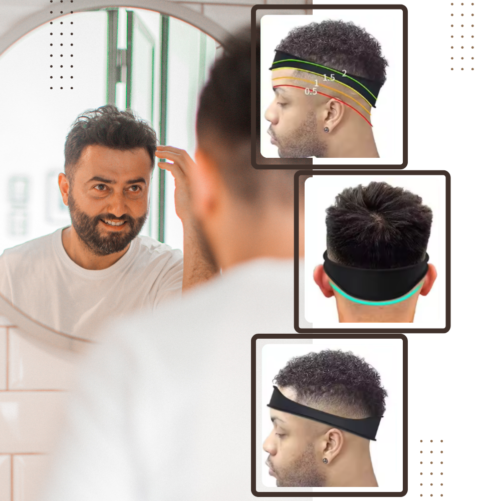 1x Bande Élastique Incurvée Coupe Cheveux Dégradé - Ozerty