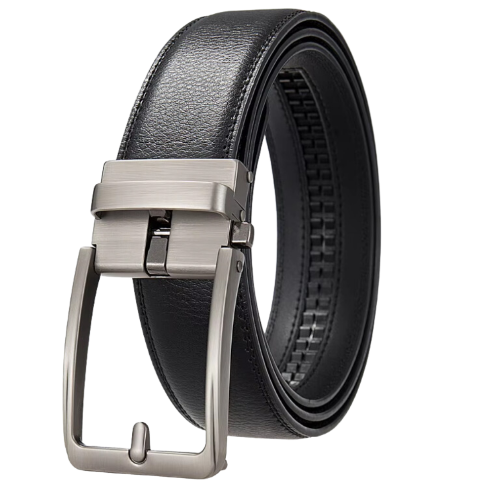 Ceinture automatique en cuir de vache -Noir - Ozerty