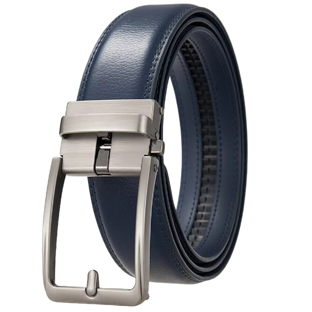 Ceinture automatique en cuir de vache -Bleu marine - Ozerty