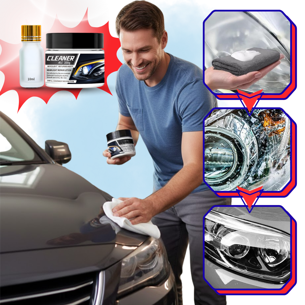 Kit de nettoyage et de protection pour phares de voiture - Ozerty