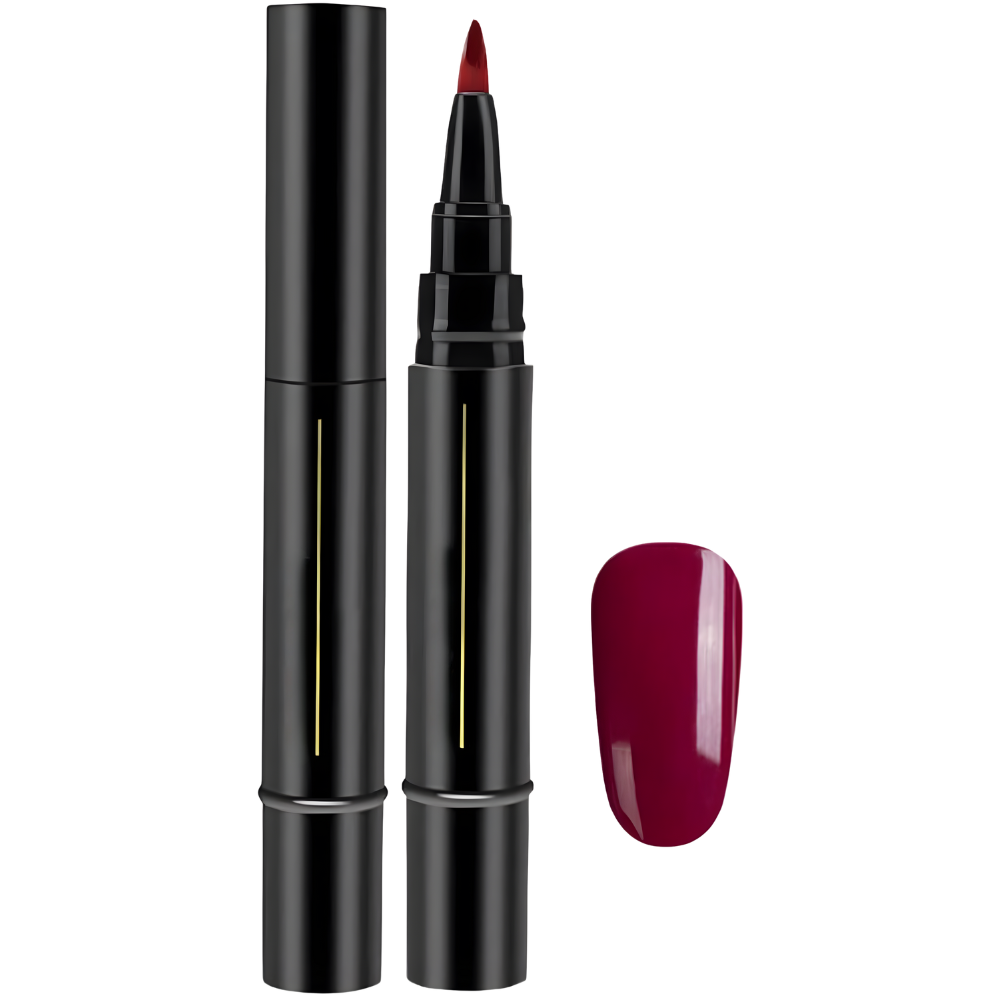 Stylo vernis à ongles à séchage rapide -Bordeaux foncé - Ozerty