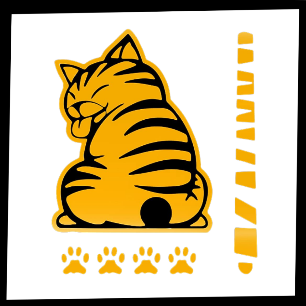 Autocollant pour essuie-glace chat espiègle - Ozerty