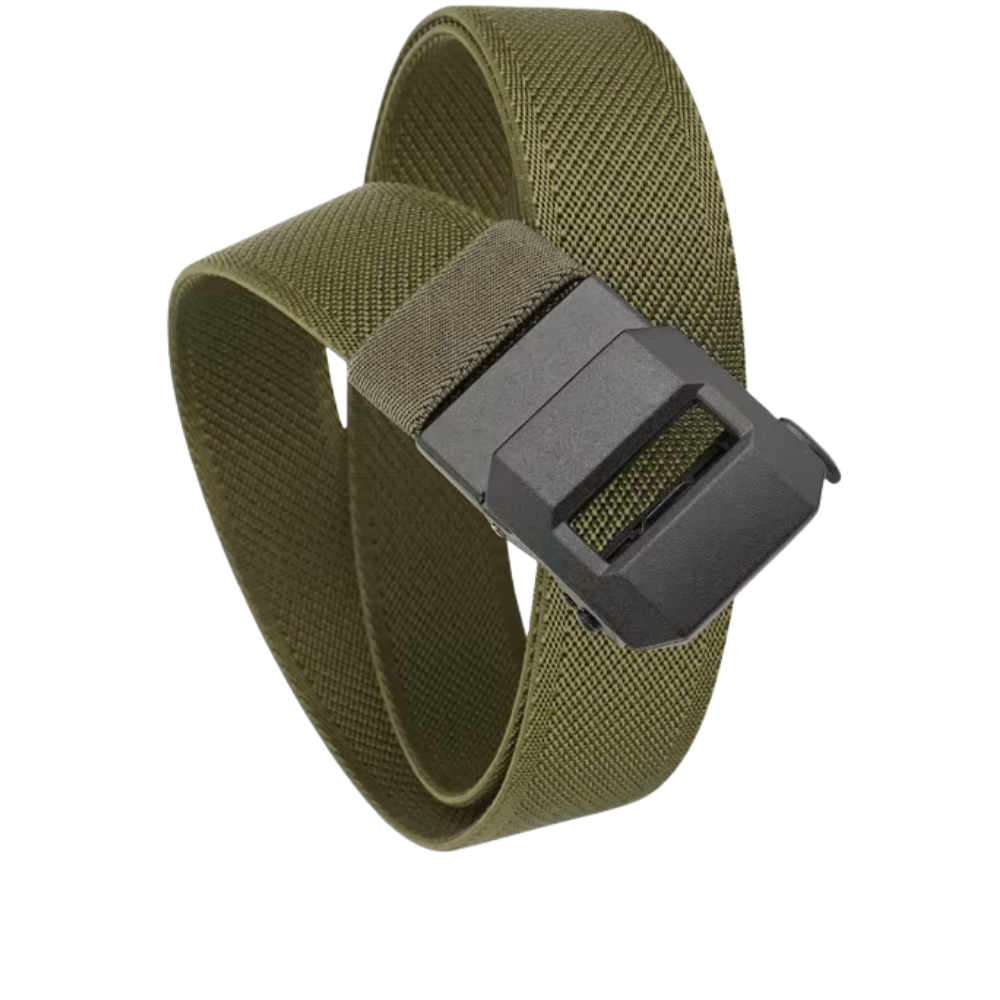 Ceinture en nylon à boucle automatique -Vert militaire - Ozerty