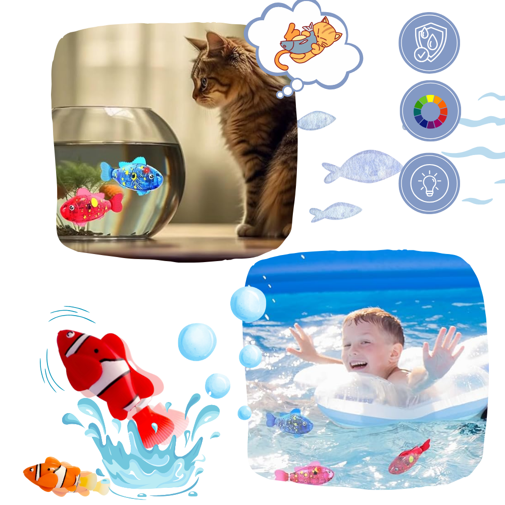 Jouet poisson nageur interactif - Ozerty