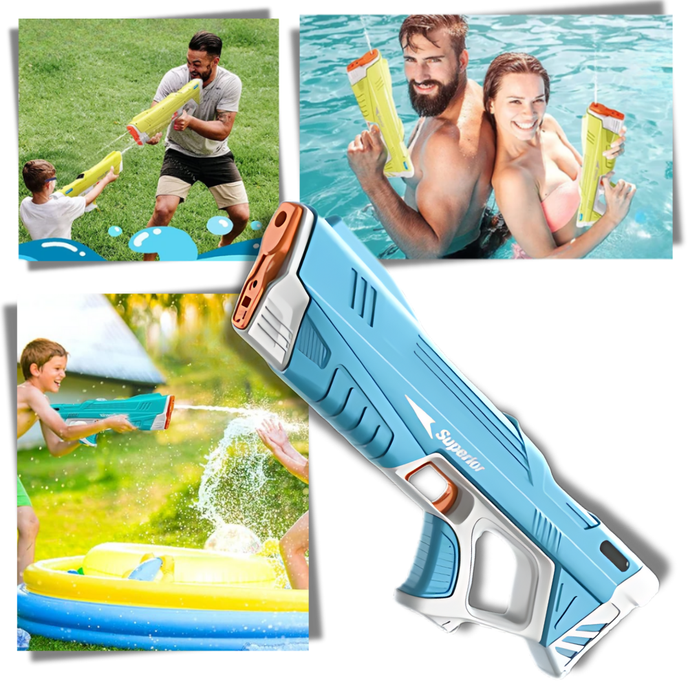 Pistolet à Eau électrique Puissant Avec Effet Lumineux - Pour Piscine, Jardin, Jeux D'été - Rechargeable, Longue Portée