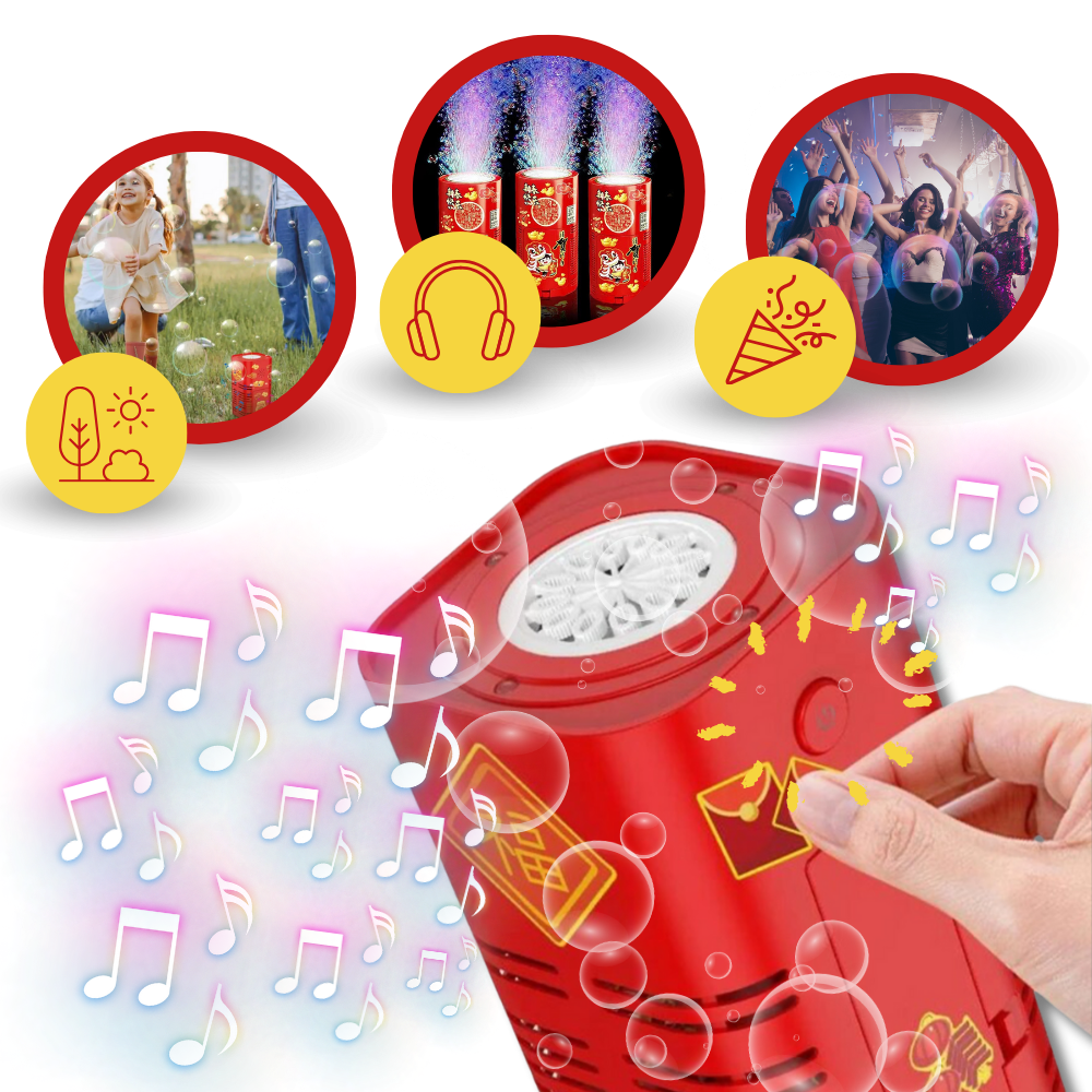 Machine à bulles type feu d'artifice rechargeable
 - Ozerty