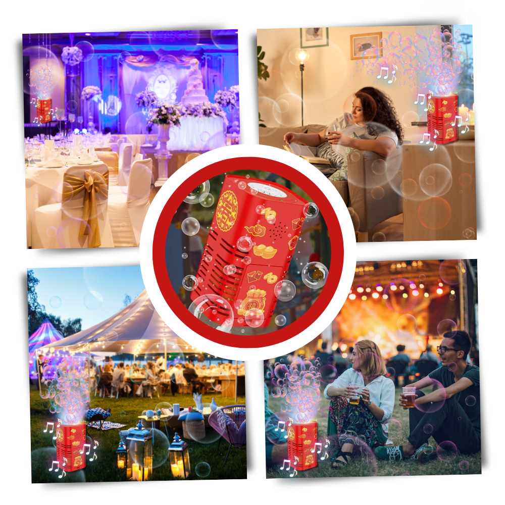 Machine à bulles type feu d'artifice rechargeable
 - Ozerty