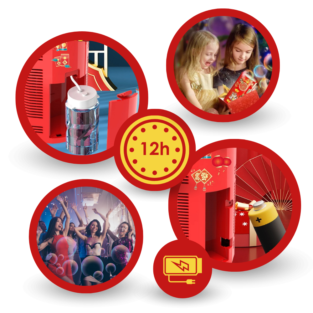 Machine à bulles type feu d'artifice rechargeable
 - Ozerty