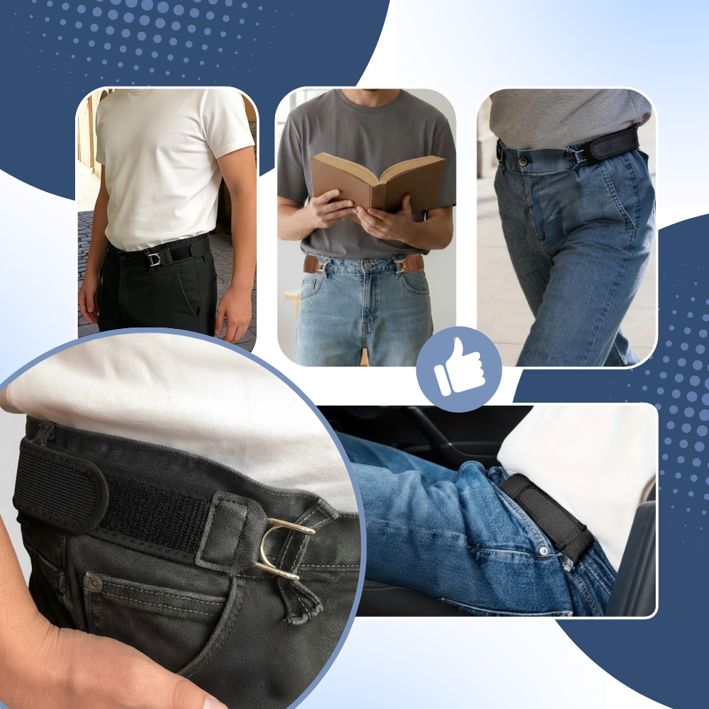 Ceinture élastique latérale à crochets métalliques pour homme - Ozerty