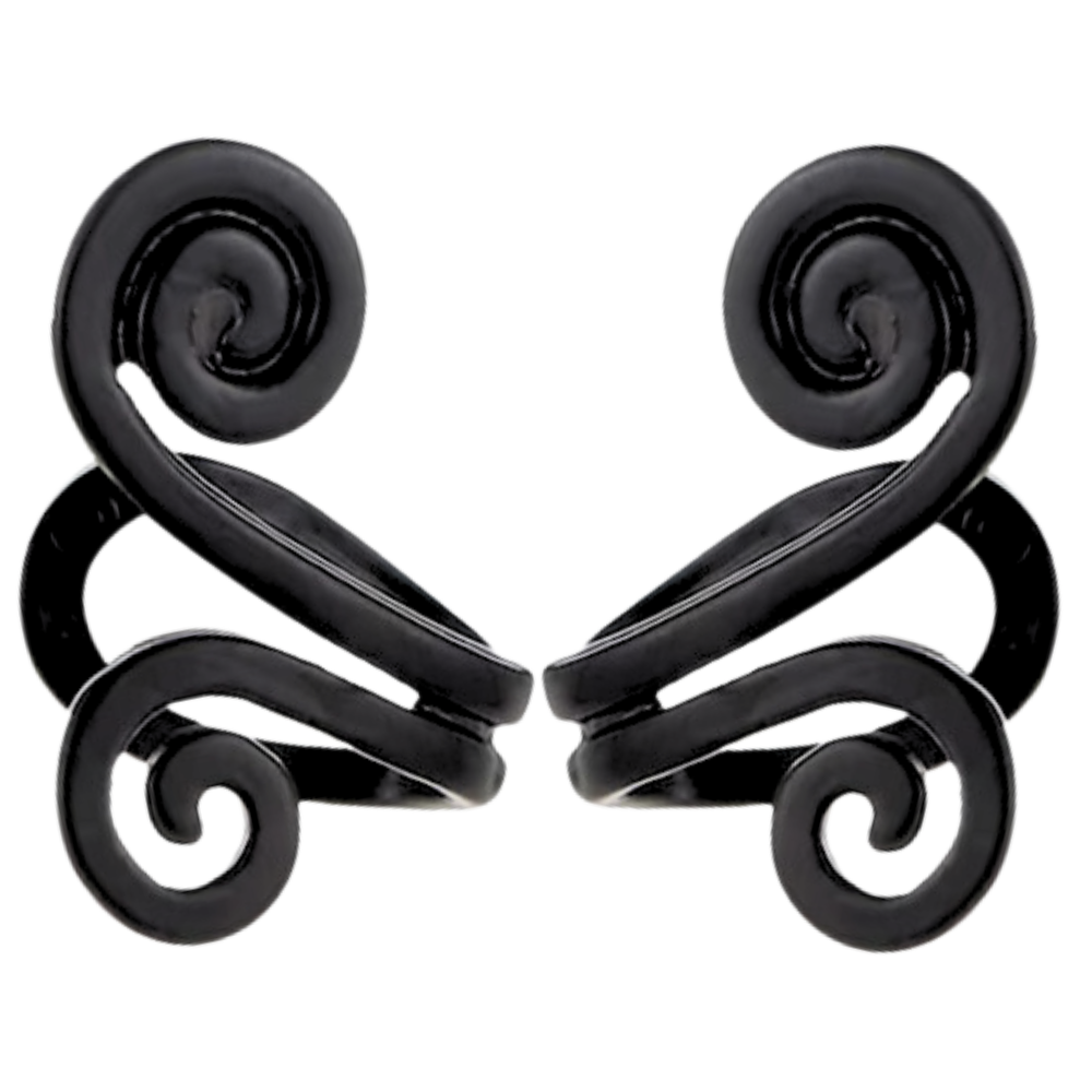 Boucles d'oreilles magnétiques d'acupression -1 paire noire - Ozerty