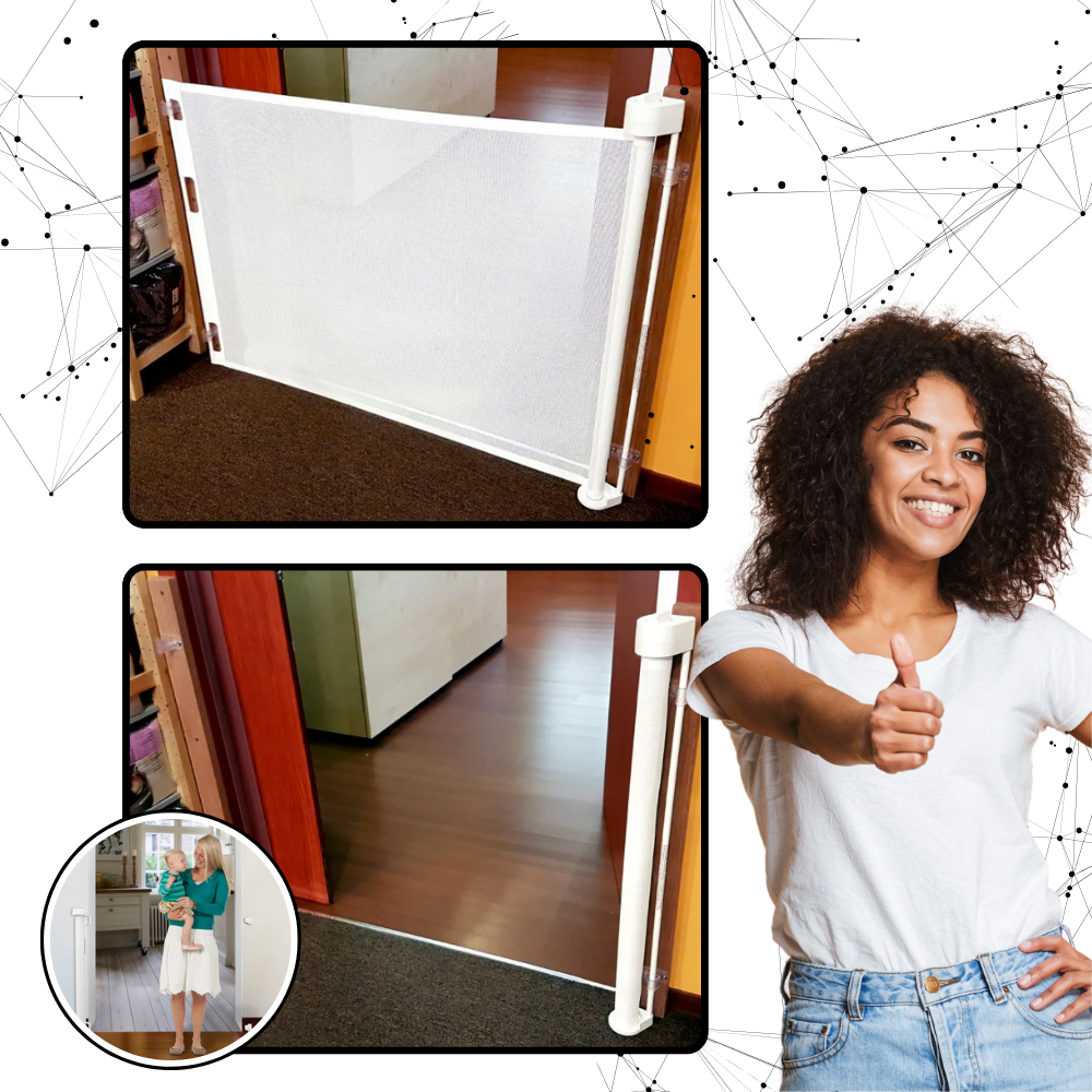 Barrière rétractable en maille pour animaux domestiques et bébés - Ozerty