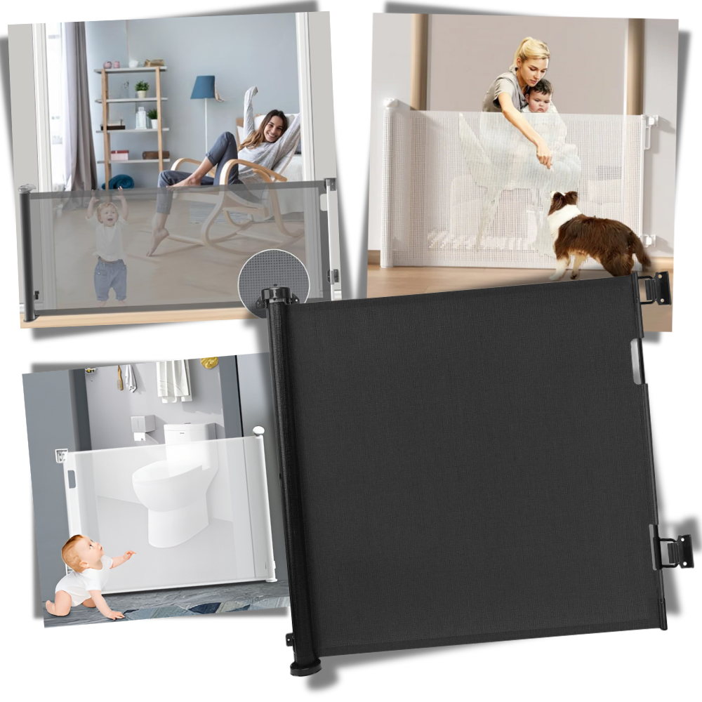 Barrière rétractable en maille pour animaux domestiques et bébés - Ozerty