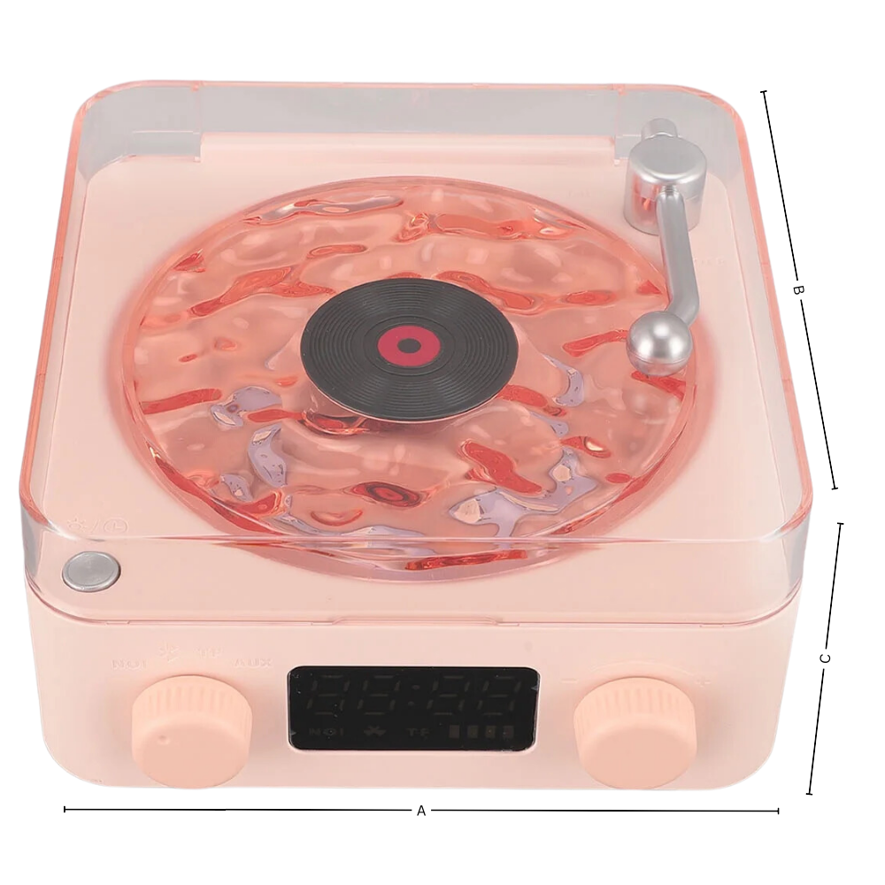 Lecteur vinyle avec effets visuels rétro - Ozerty