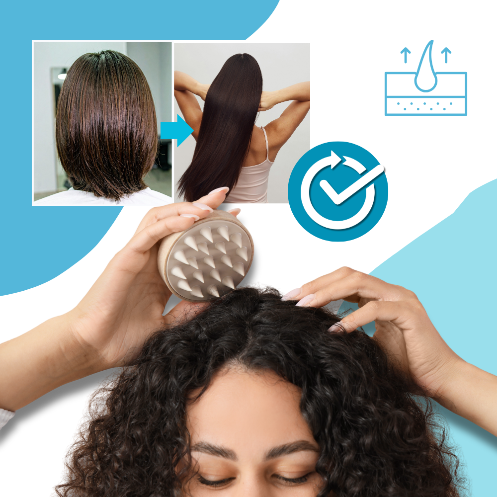 Brosse de massage en silicone pour le cuir chevelu - Ozerty