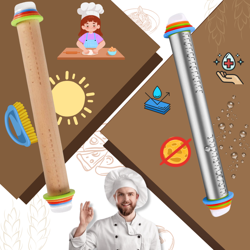 Rouleau à Pâtisserie Ajustable - Ozerty