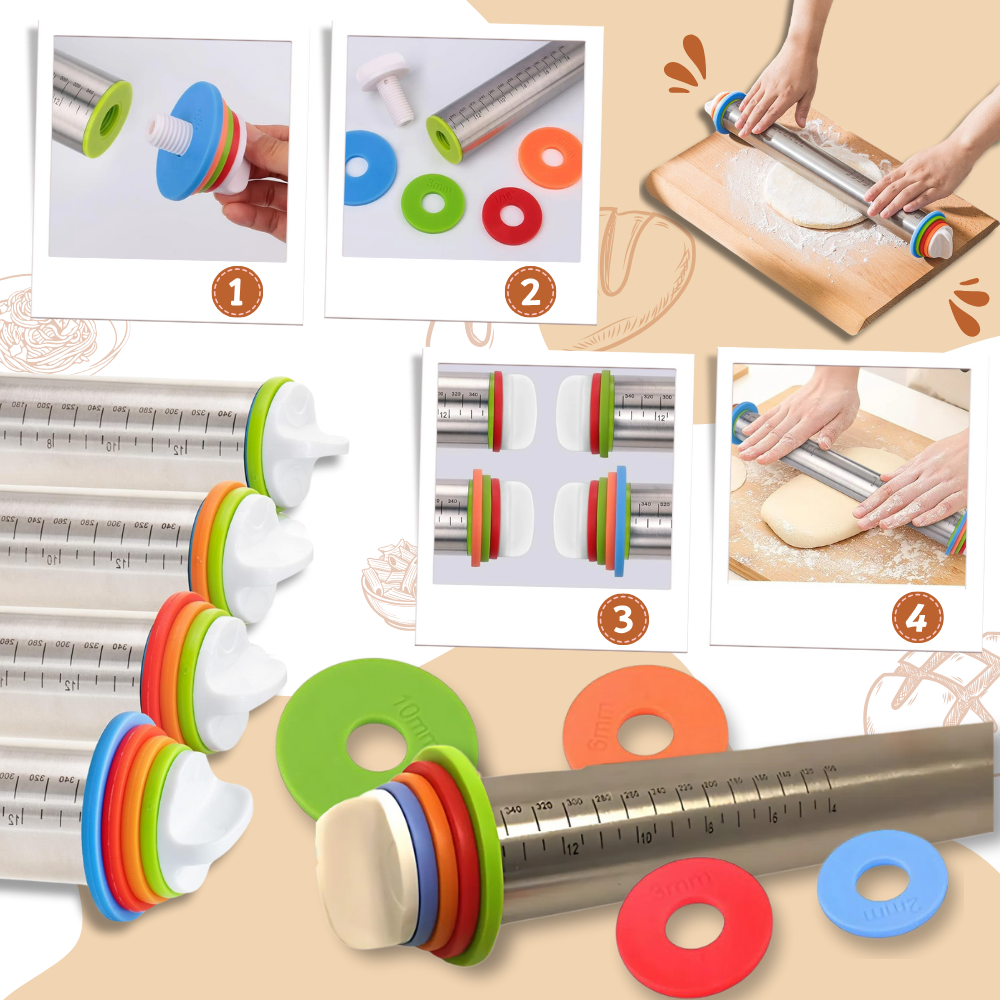 Rouleau à Pâtisserie Ajustable - Ozerty