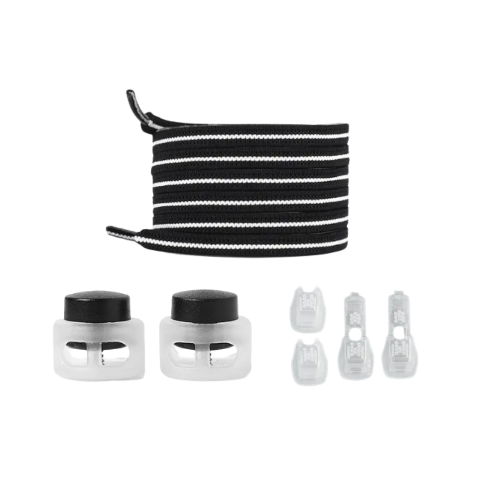 Lacets de fermeture sûrs et à la mode
-Noir Blanc - Ozerty