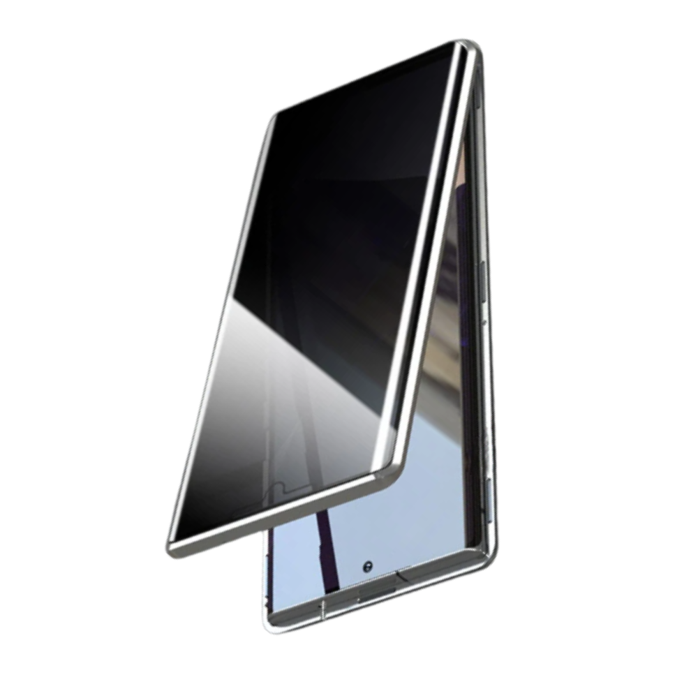 Coque de téléphone Samsung et verre de confidentialité -Argent - Ozerty