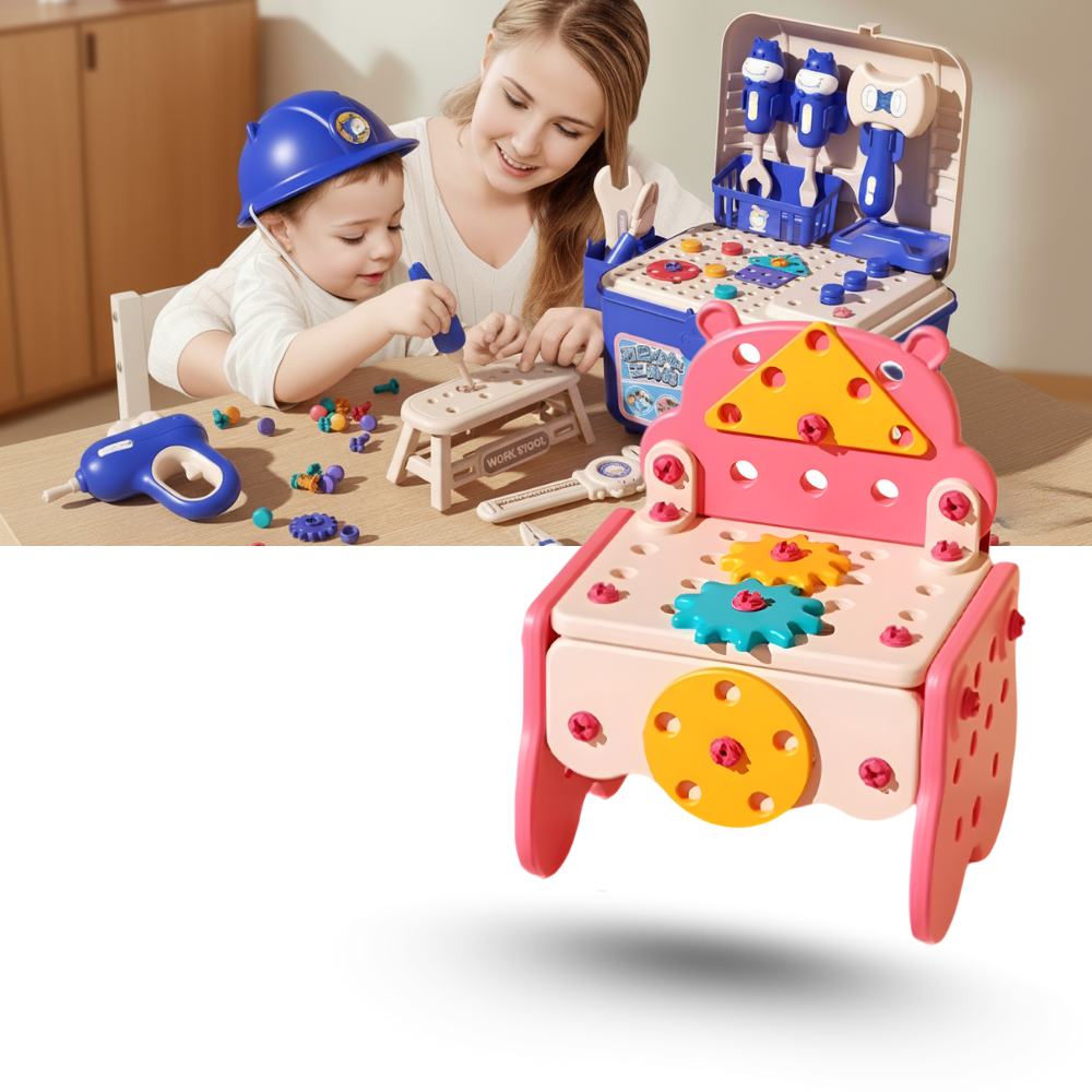 Jouet puzzle à vis avec boîte à outils bricolage - Ozerty