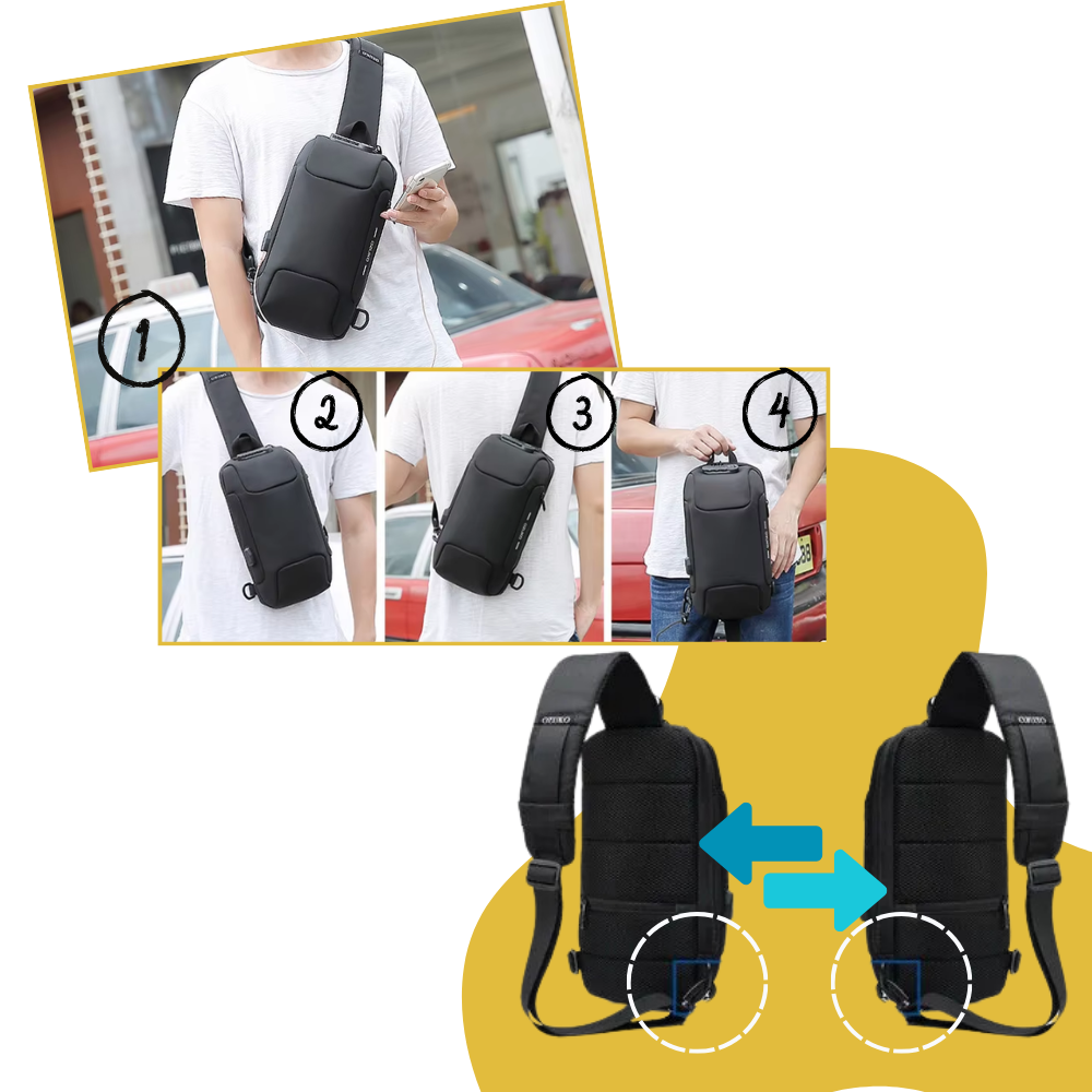 Sac à bandoulière antivol - Ozerty