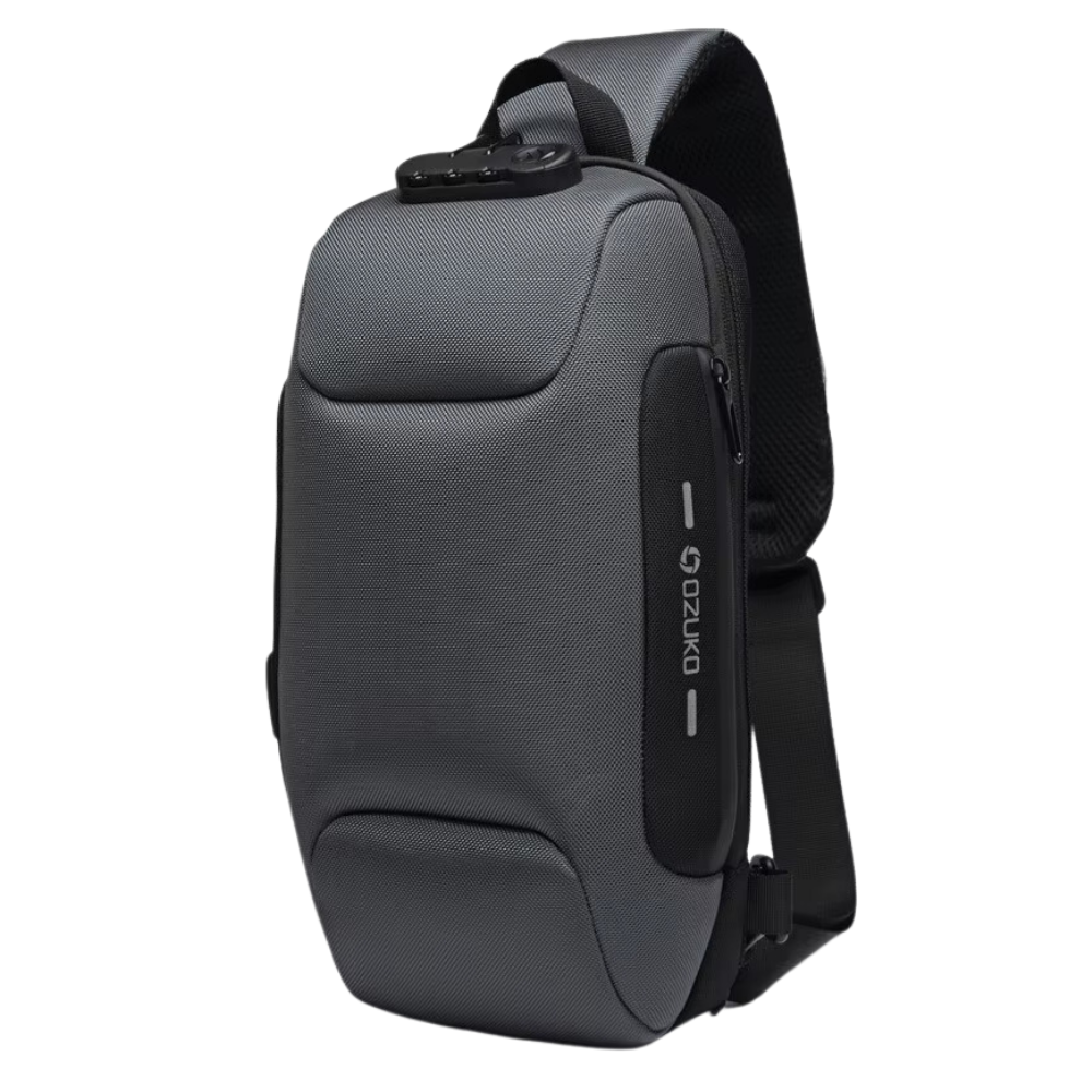 Sac à bandoulière antivol -Gris - Ozerty