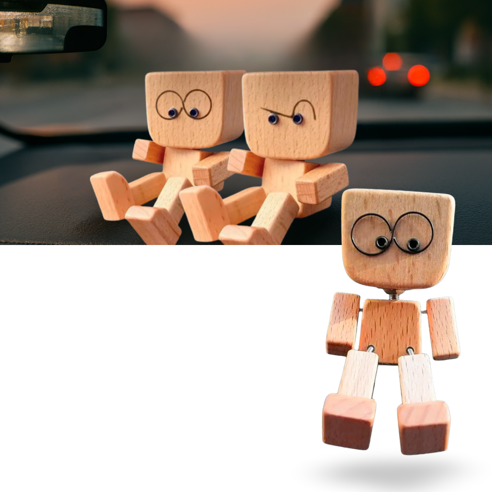 Figurine mobile d'homme en bois  - Ozerty